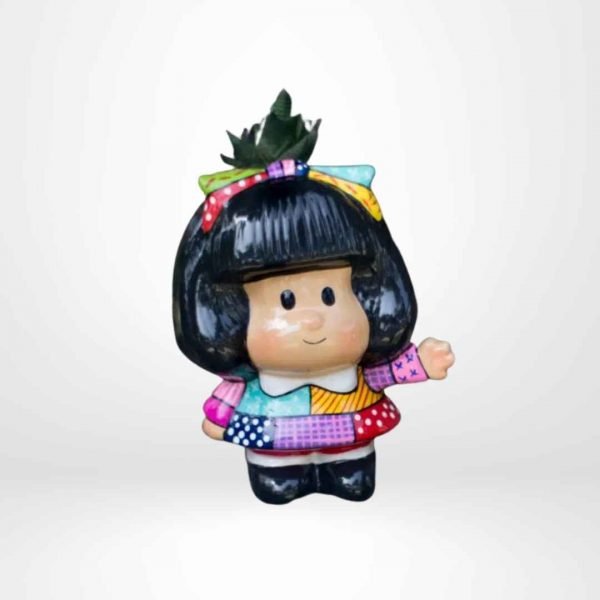 Suculentas + Maceta Mafalda Estilo Brito | 20 cm
