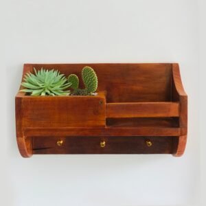 Portallave + planta COLOR nogal | 40x24cm
