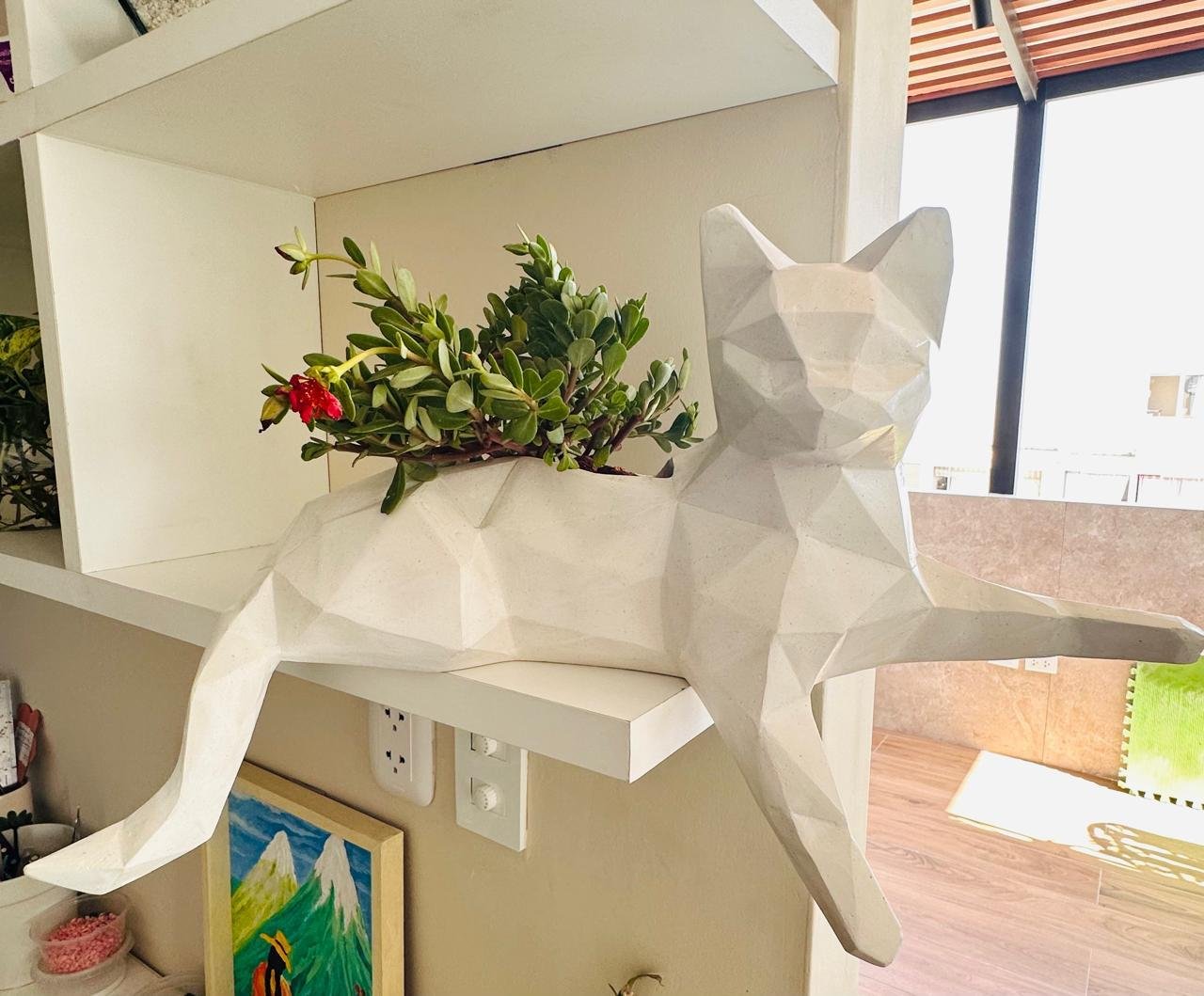 Maceta Pet Friendly Minino + Suculenta | 21cm - Imagen 13